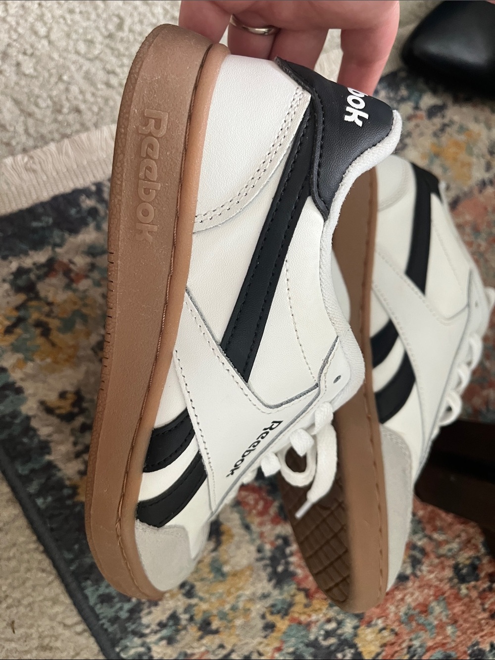 Reebok Women’s White, Black & Gum Classic Sneakers